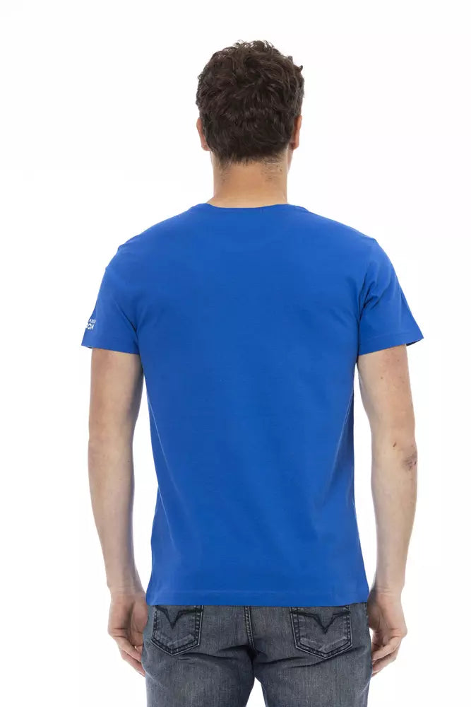 Trussardi heren T-shirt van katoen in de kleur 'Action Blue'