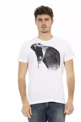 T-shirt homme en coton blanc Trussardi Action