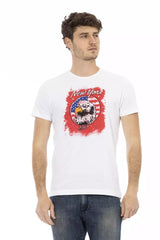 T-shirt homme en coton blanc Trussardi Action