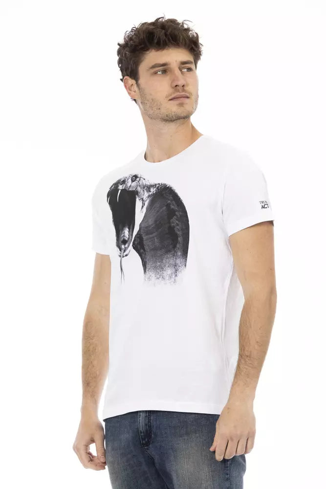 T-shirt homme en coton blanc Trussardi Action