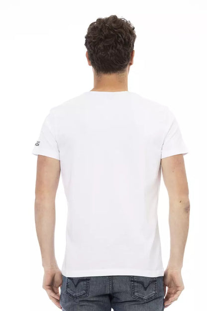 T-shirt homme en coton blanc Trussardi Action