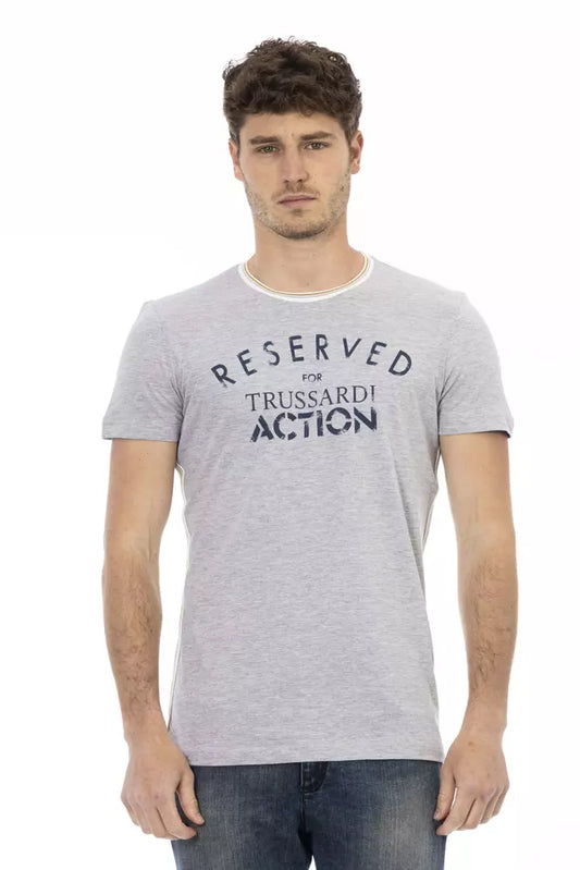 T-shirt homme en coton gris de Trussardi Action