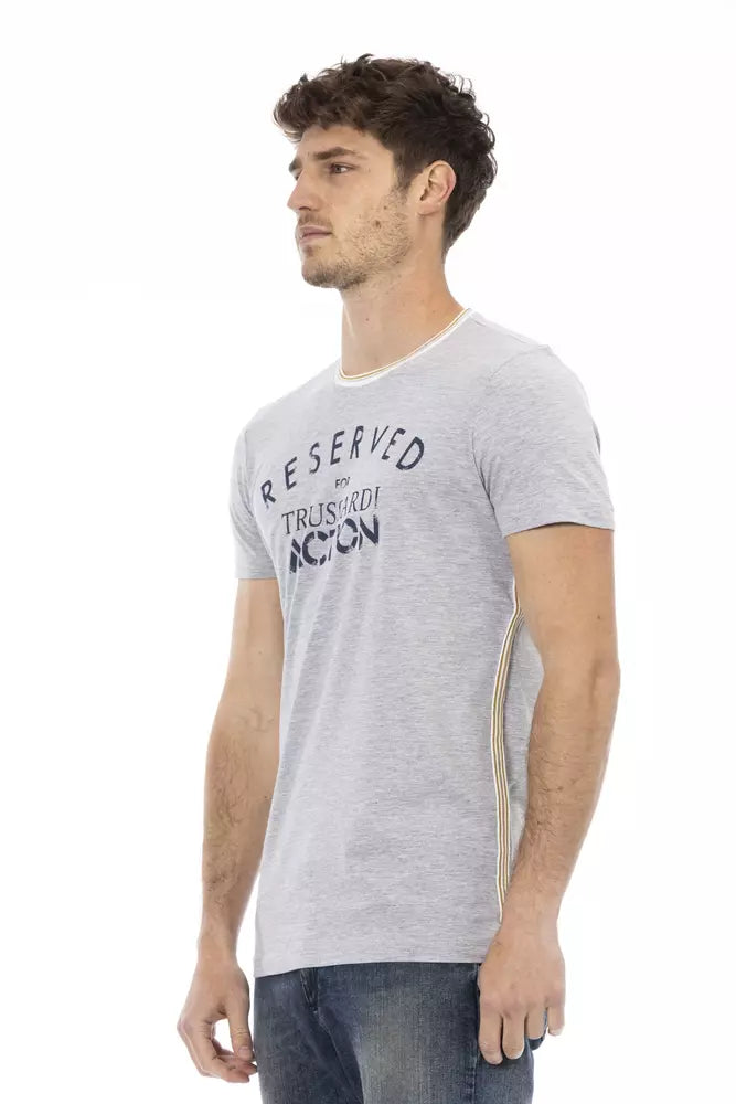 T-shirt homme en coton gris de Trussardi Action