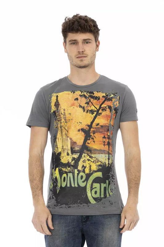 T-shirt homme en coton gris de Trussardi Action
