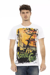 T-shirt homme en coton blanc Trussardi Action