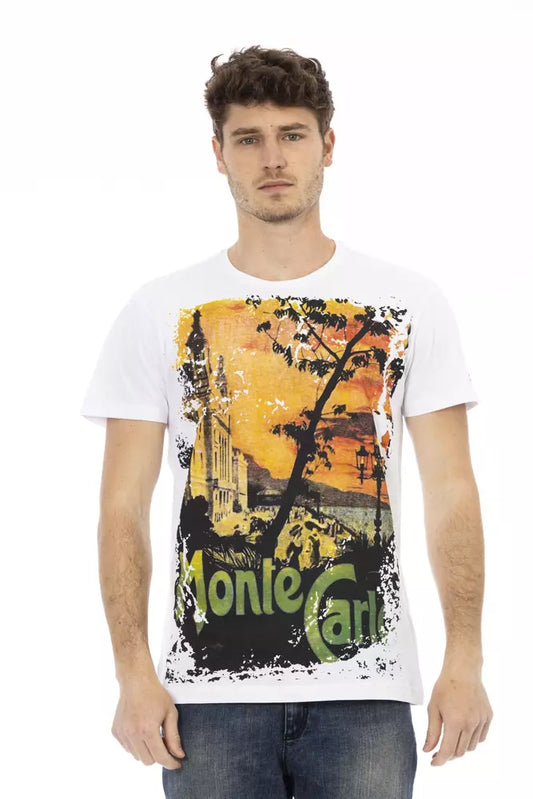 T-shirt homme en coton blanc Trussardi Action