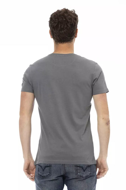 T-shirt homme en coton gris de Trussardi Action