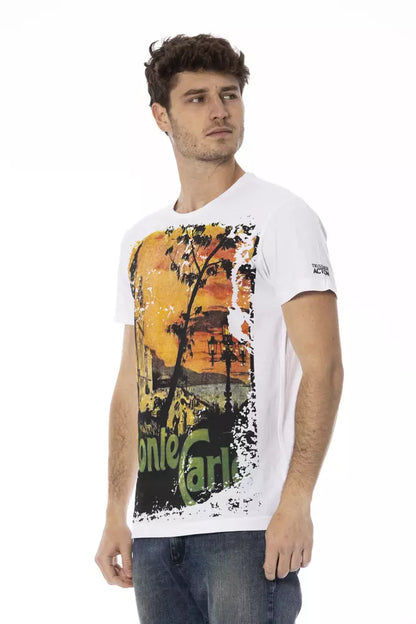 T-shirt homme en coton blanc Trussardi Action