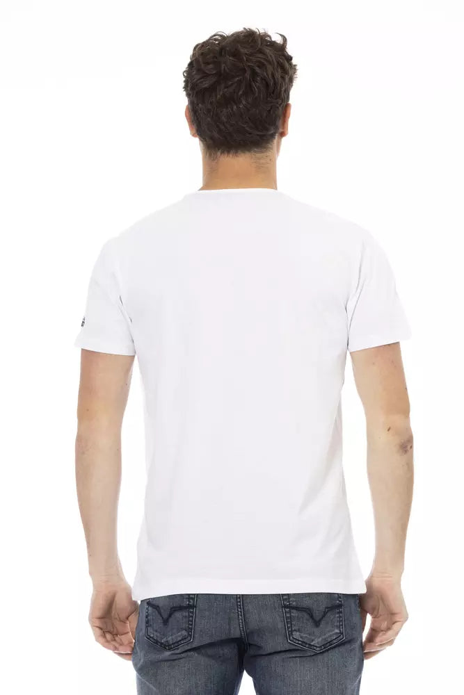 T-shirt homme en coton blanc Trussardi Action