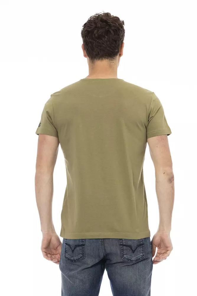 T-shirt homme en coton vert Trussardi Action