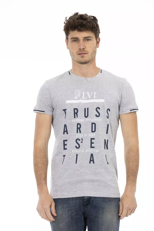 T-shirt homme en coton gris de Trussardi Action