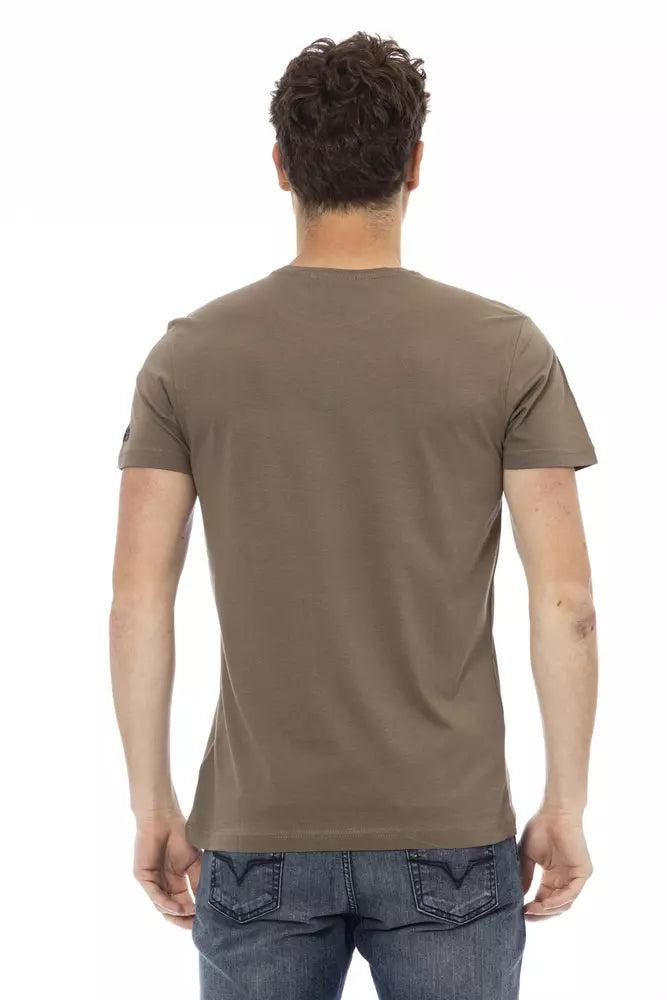 T-shirt homme en coton brun Trussardi Action