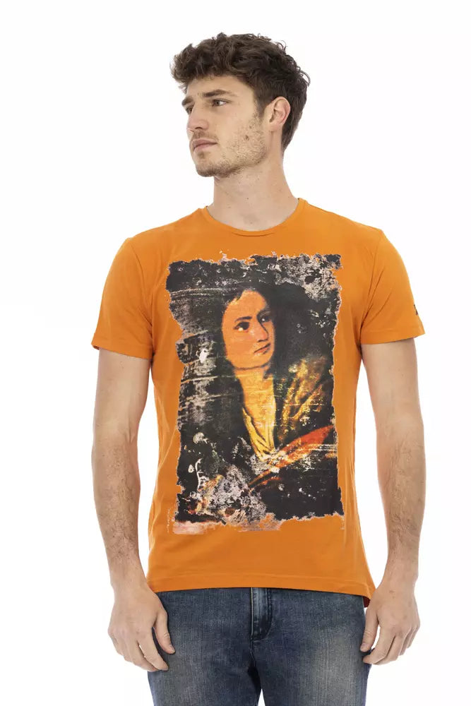 T-shirt homme en coton orange Trussardi Action