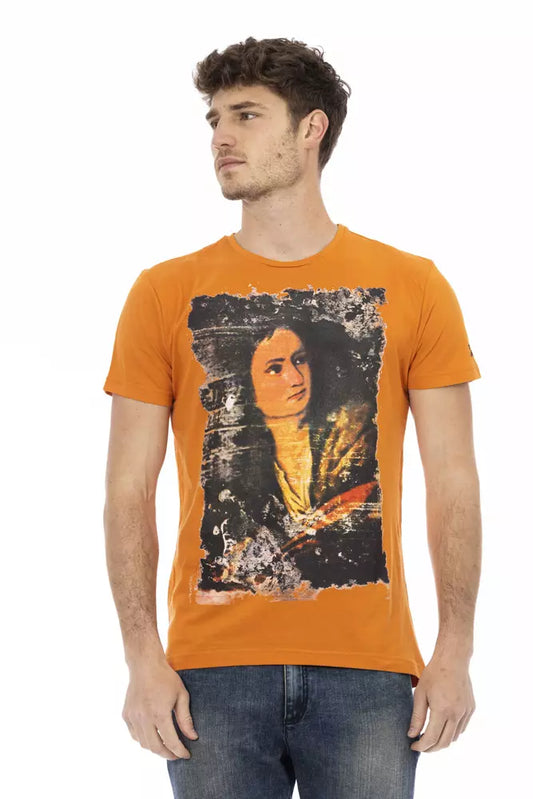 T-shirt homme en coton orange Trussardi Action