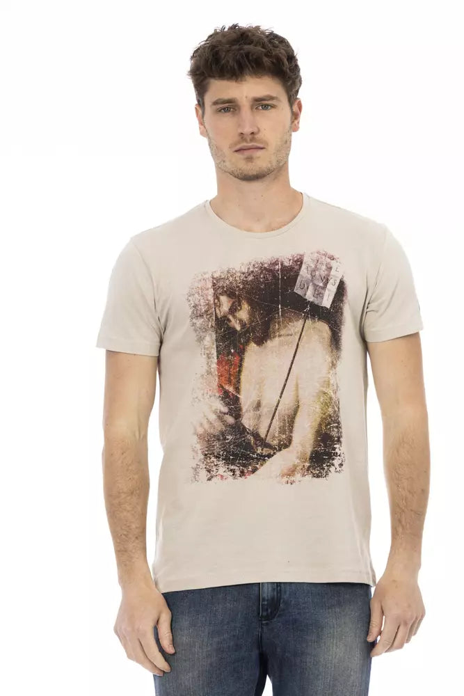 Trussardi T-shirt voor heren in beige katoen