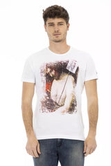 T-shirt homme en coton blanc Trussardi Action