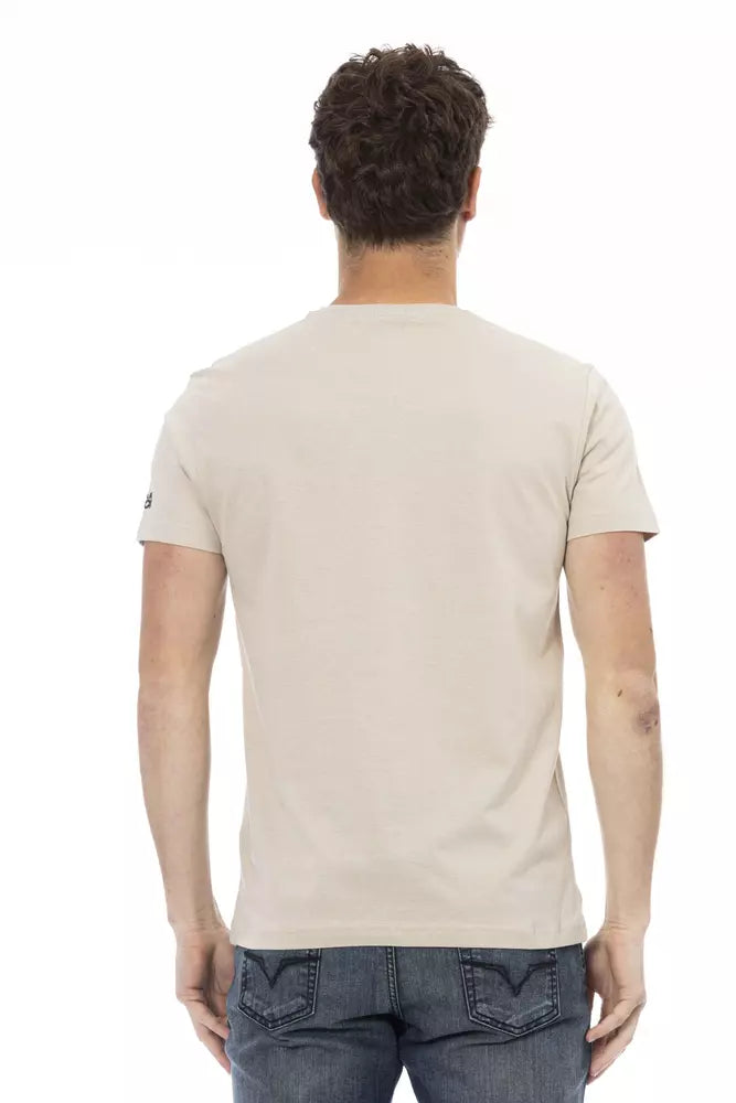 Trussardi T-shirt voor heren in beige katoen