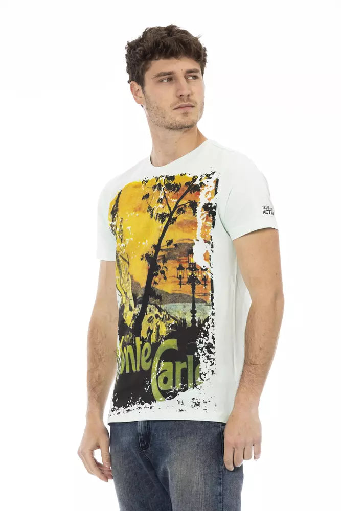 Trussardi Action Lichtblauw Katoenen Heren T-Shirt