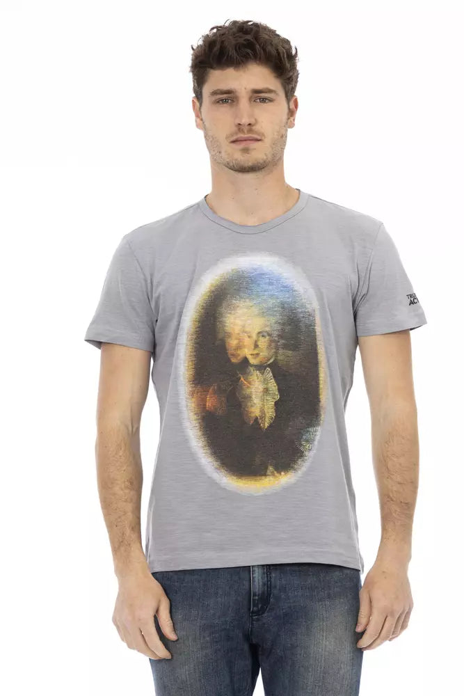 T-shirt homme en coton gris de Trussardi Action
