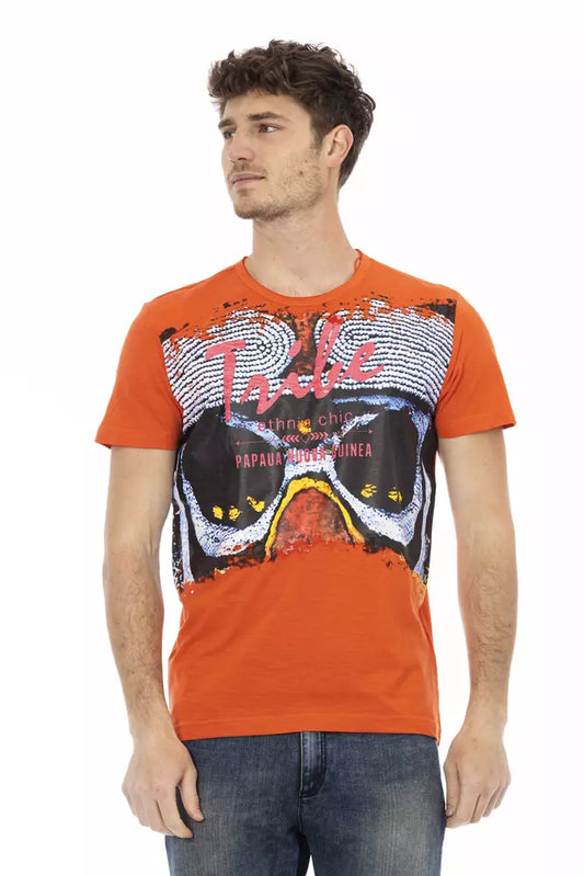 T-shirt homme en coton orange Trussardi Action
