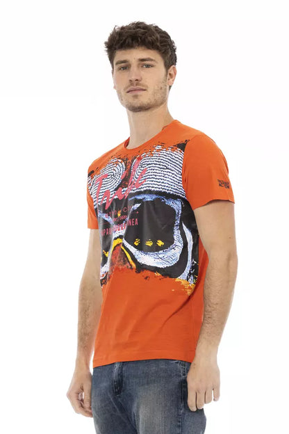 T-shirt homme en coton orange Trussardi Action