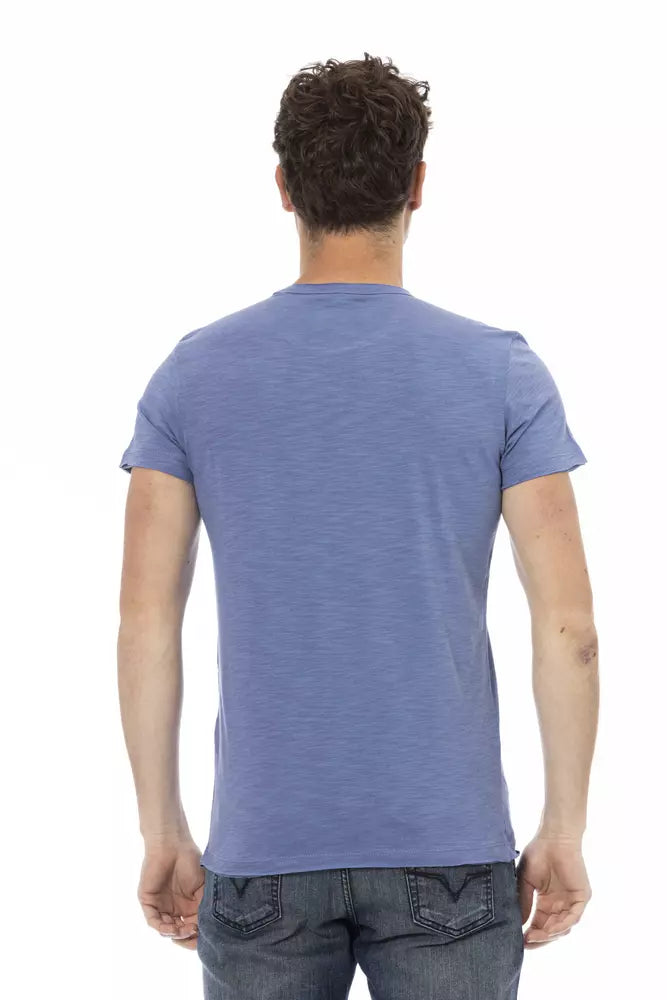 T-shirt homme en coton bleu Trussardi Action