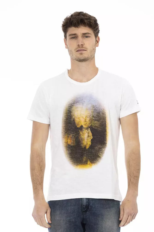 T-shirt homme en coton blanc Trussardi Action