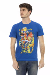 T-shirt homme en coton bleu Trussardi Action