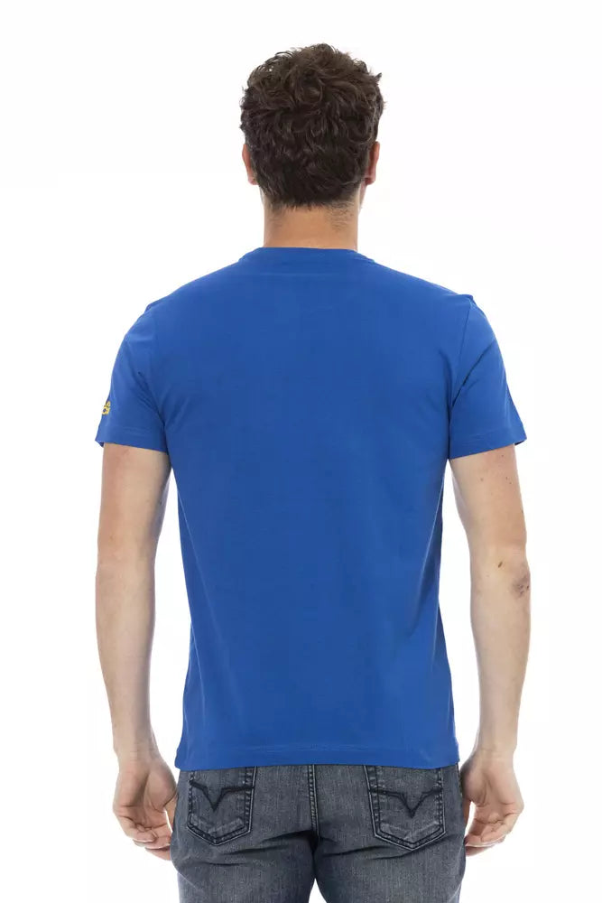 T-shirt homme en coton bleu Trussardi Action