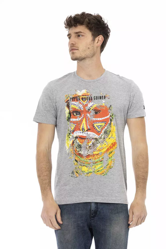 T-shirt homme en coton gris de Trussardi Action
