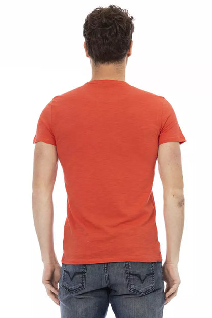 T-shirt homme en coton rouge Trussardi Action
