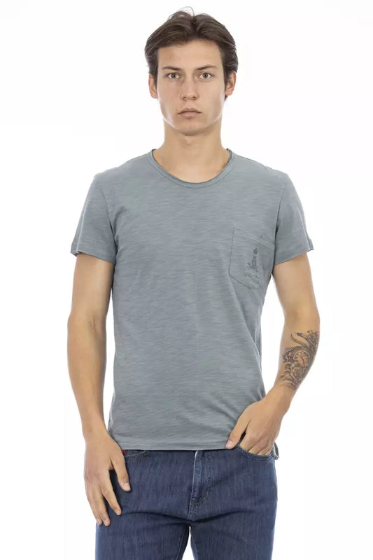 T-shirt homme en coton gris de Trussardi Action