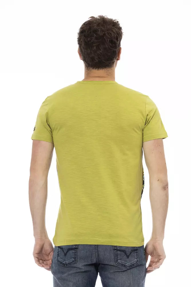 T-shirt homme en coton vert Trussardi Action