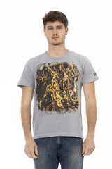 T-shirt homme en coton gris de Trussardi Action