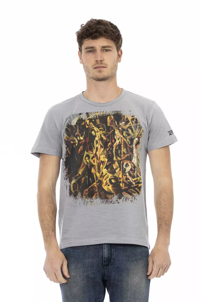 T-shirt homme en coton gris de Trussardi Action