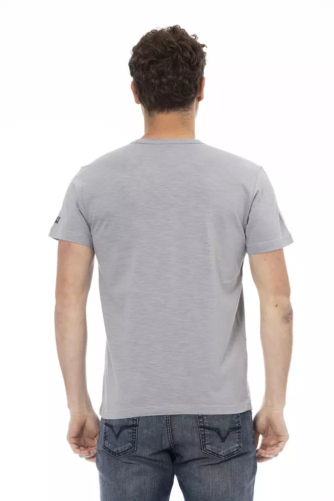 T-shirt homme en coton gris de Trussardi Action
