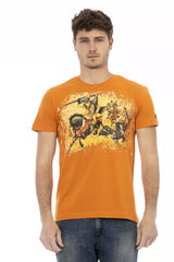 T-shirt homme en coton orange Trussardi Action