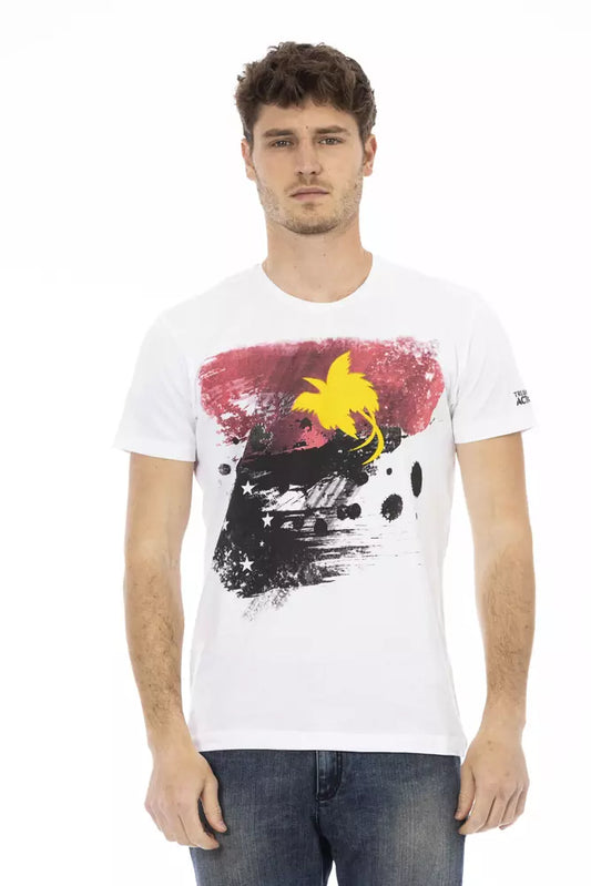 T-shirt homme en coton blanc Trussardi Action