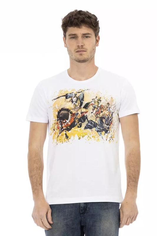 T-shirt homme en coton blanc Trussardi Action