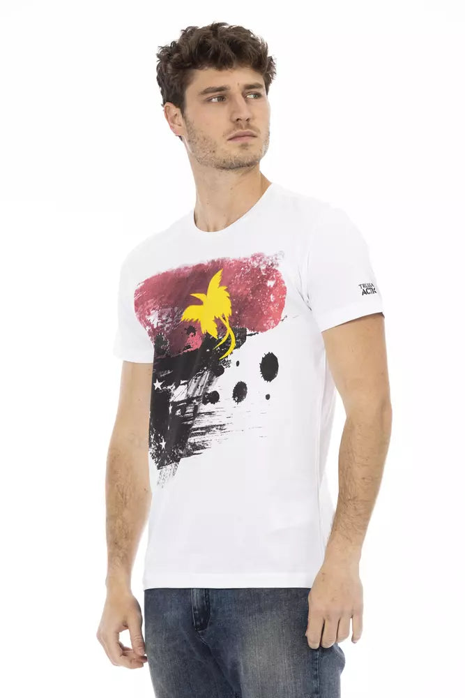 T-shirt homme en coton blanc Trussardi Action