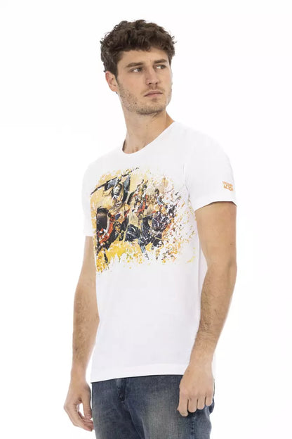 T-shirt homme en coton blanc Trussardi Action