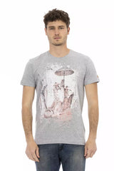 T-shirt homme en coton gris de Trussardi Action