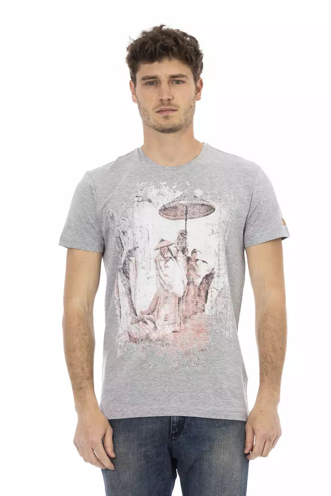 T-shirt homme en coton gris de Trussardi Action