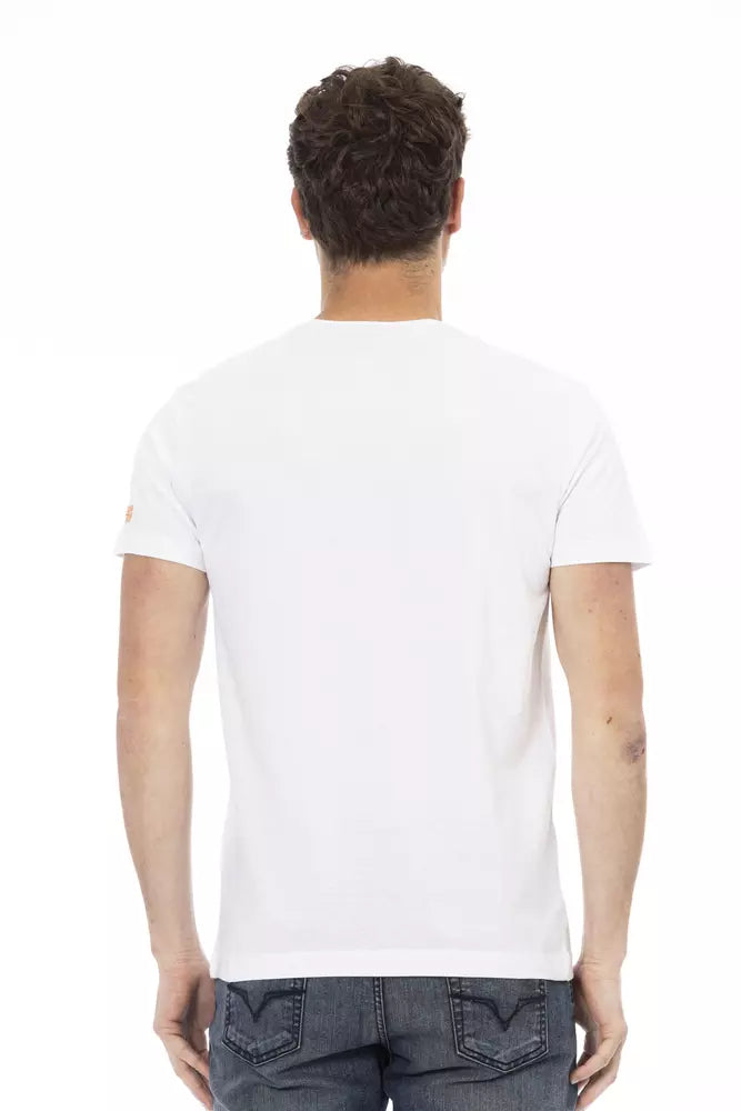 T-shirt homme en coton blanc Trussardi Action