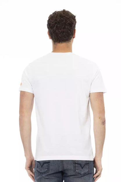 T-shirt homme en coton blanc Trussardi Action