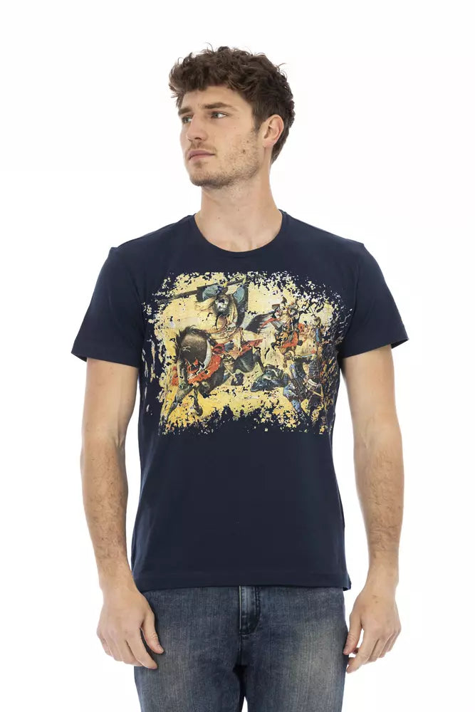 Trussardi heren T-shirt van katoen in de kleur 'Action Blue'