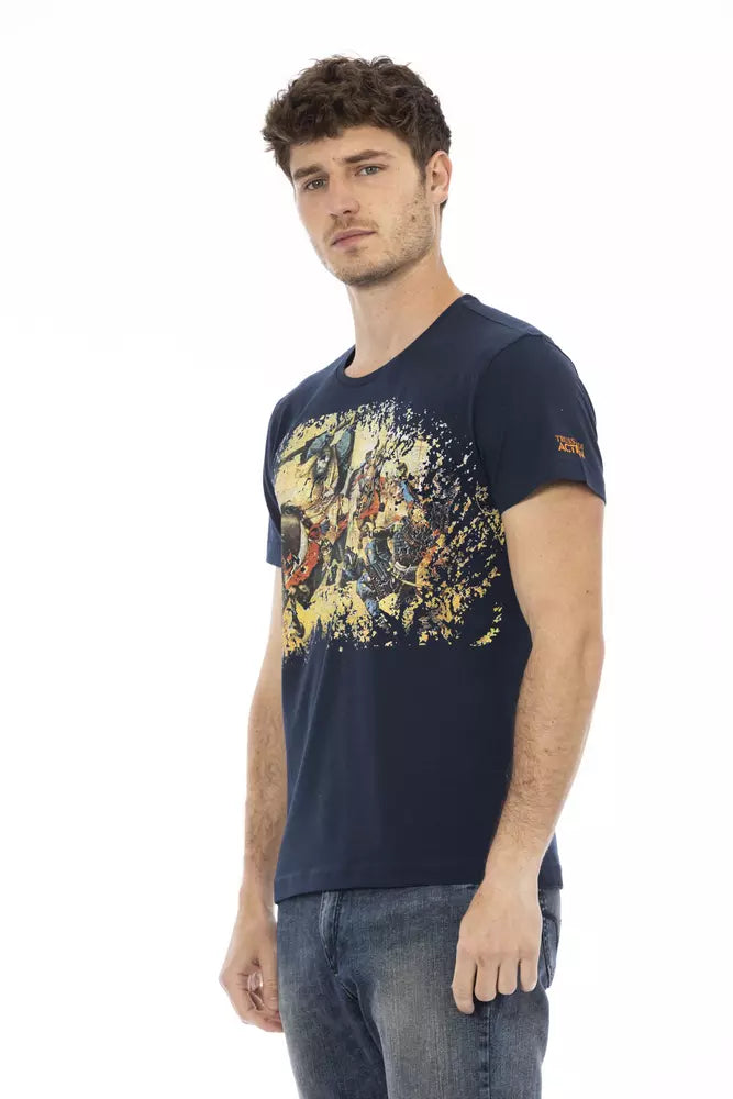 Trussardi heren T-shirt van katoen in de kleur 'Action Blue'