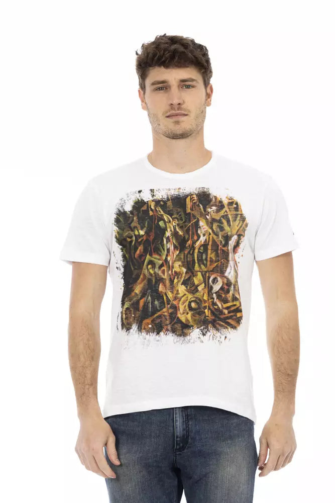 T-shirt homme en coton blanc Trussardi Action