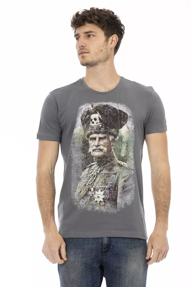 T-shirt homme en coton gris de Trussardi Action