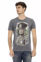 T-shirt homme en coton gris de Trussardi Action